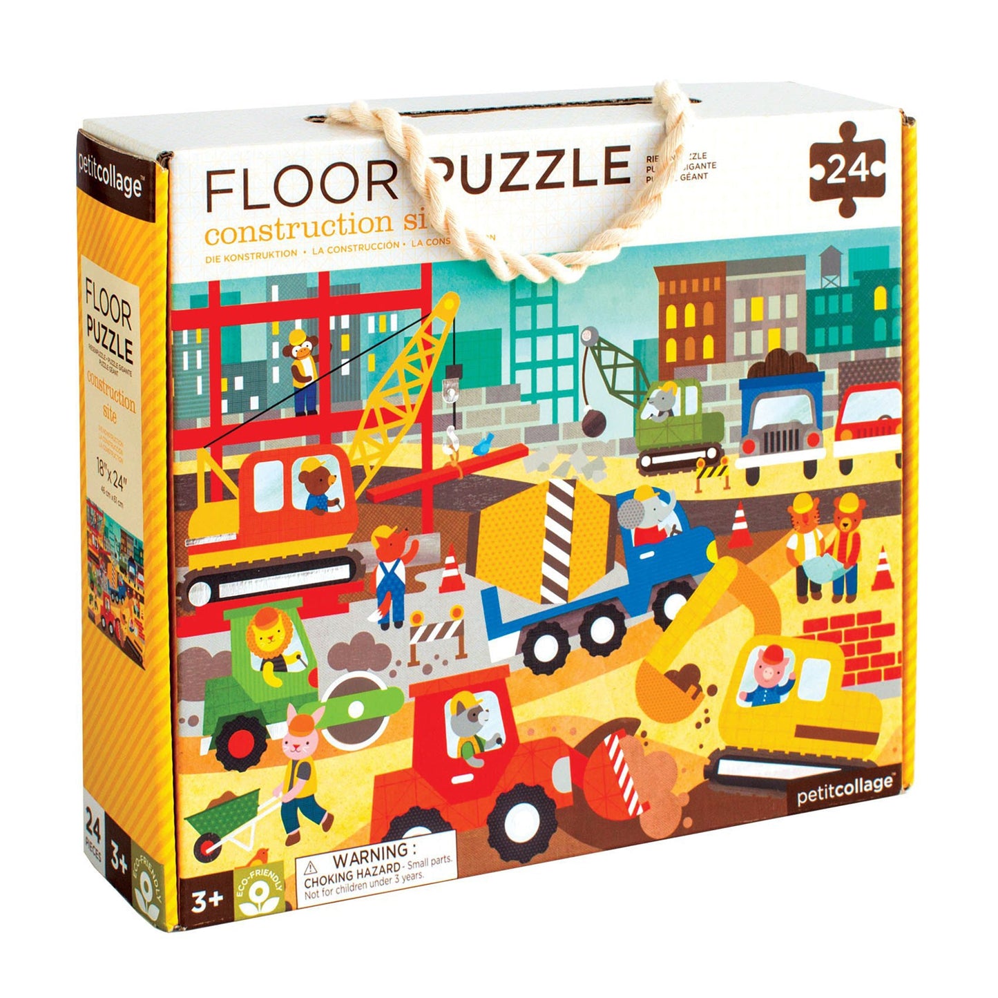 Petit Collage - Floor Puzzle - Construction Site