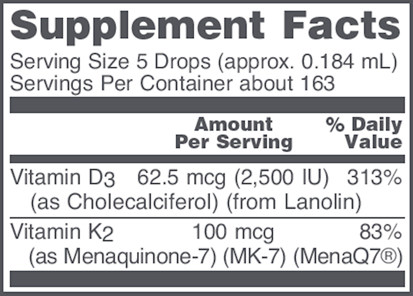 Liquid Vit D3 & MK-7