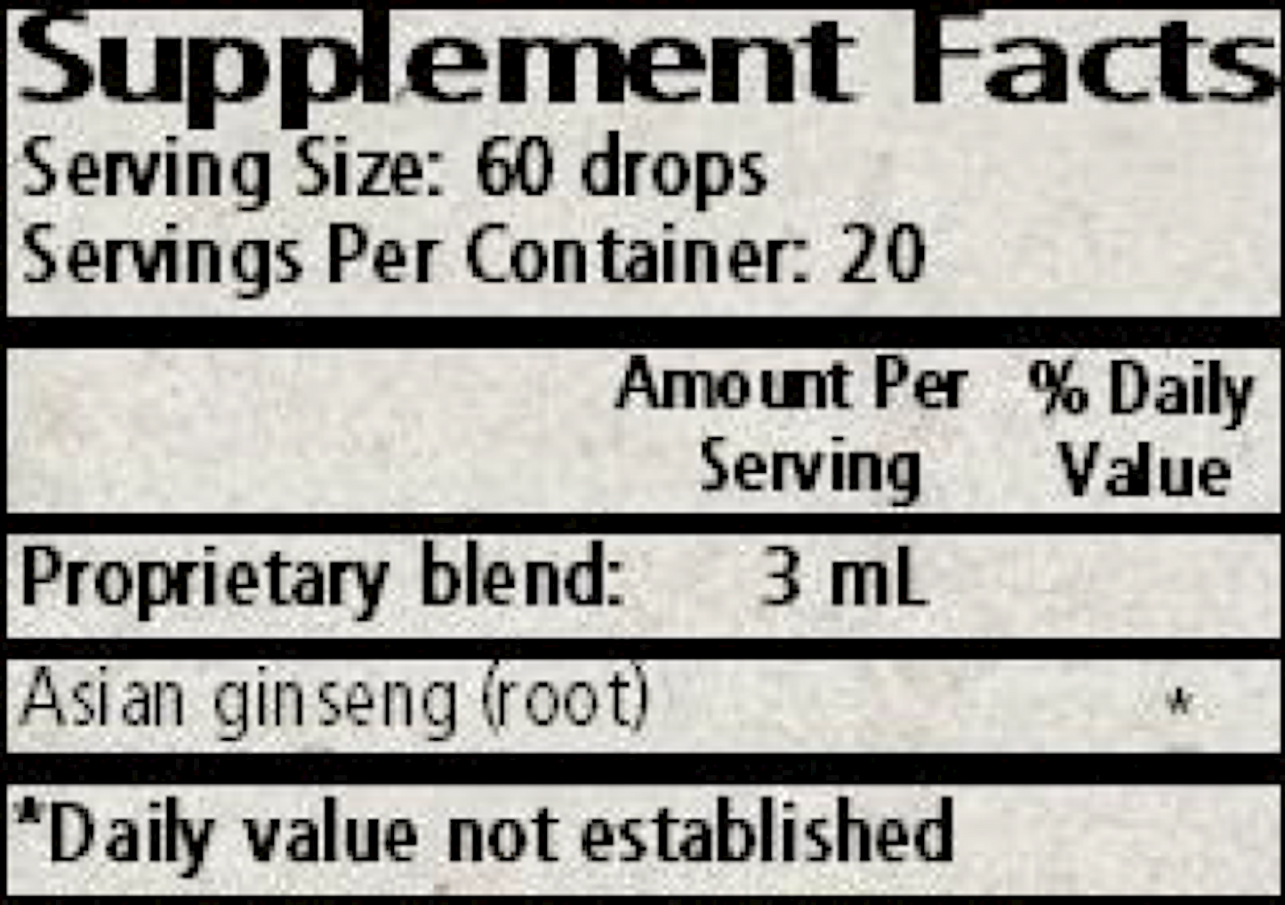 Panax gin/asian ginseng
