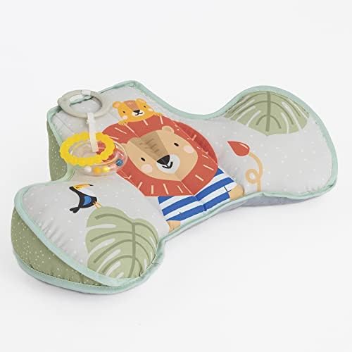 Taf Toys Tummy Time Pillow with Detachable Toys Support for Newborn & up, Develops Muscles for Crawling Montessori Sensory Crawling Toy for Infant Newborn Toddler Tummy Time Toys 0-6 Months Babies