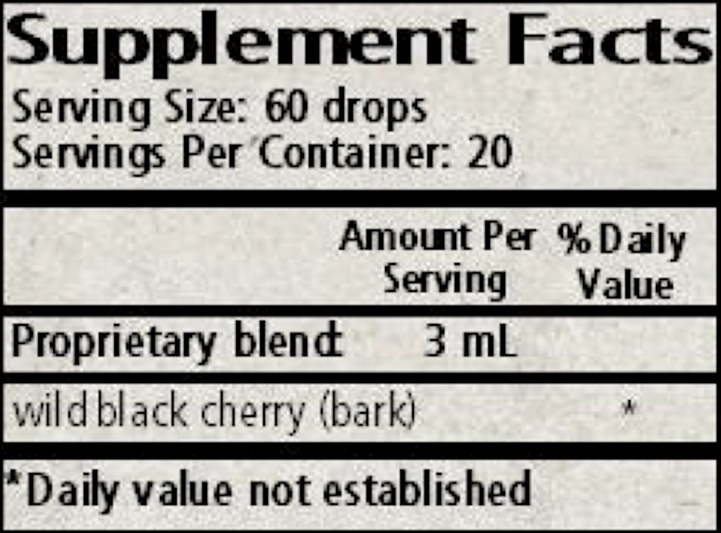 Prunus/wild black cherry