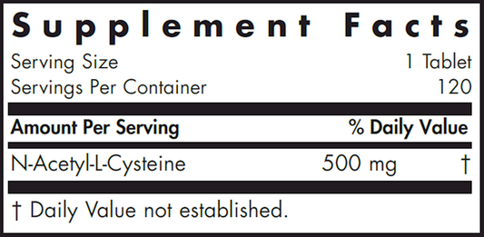 NAC N-Acetyl-L-Cysteine 500 mg