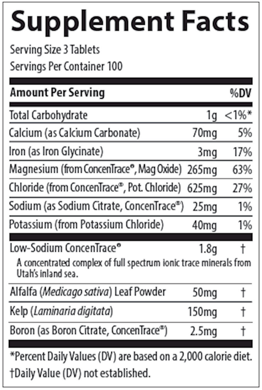 Trace Mineral Tablets