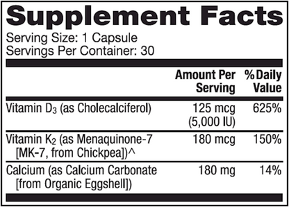 Calcium with Vitamins D3 and K2