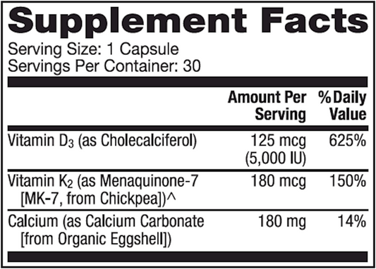 Calcium with Vitamins D3 and K2