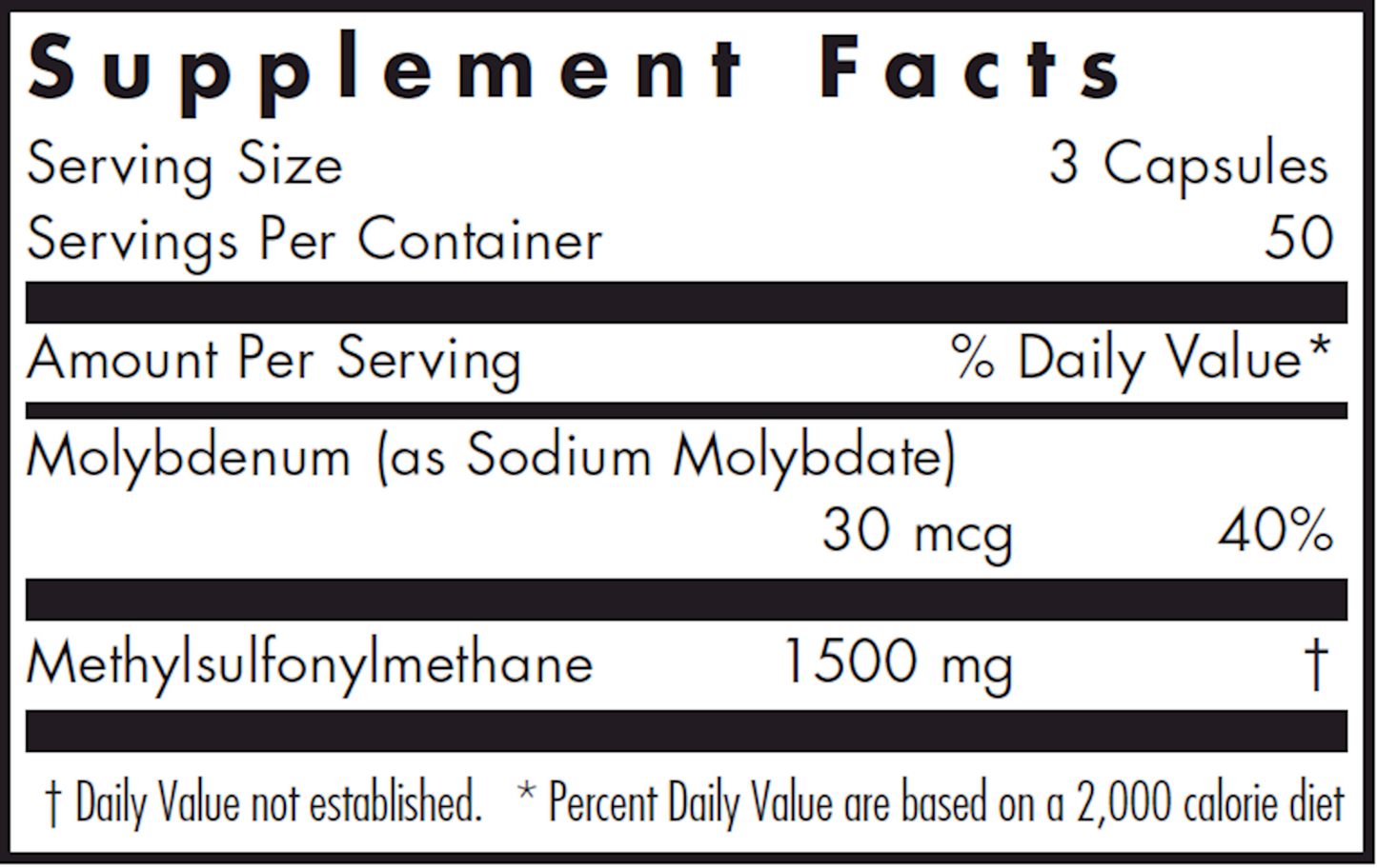 MSM 1500 mg