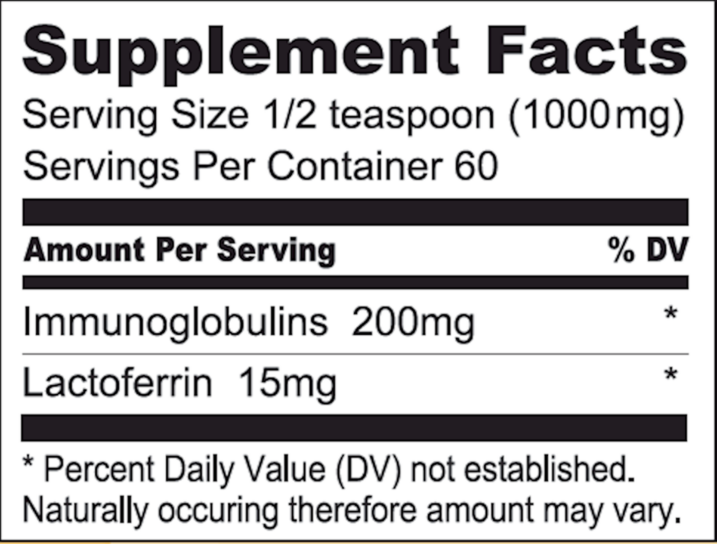 Bioactive Colostrum Powder