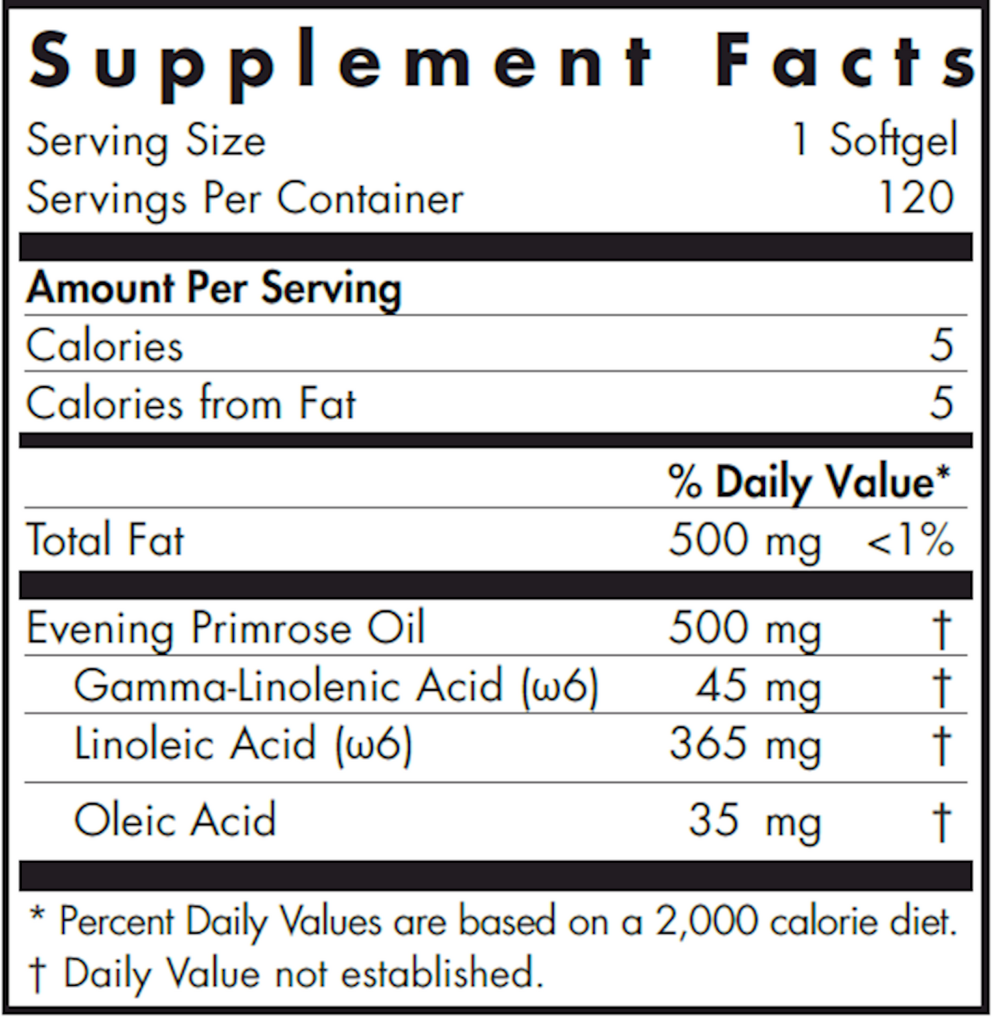 Evening Primrose Oil 500 mg