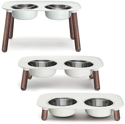 Messy Mutts Elevated Double Feeder