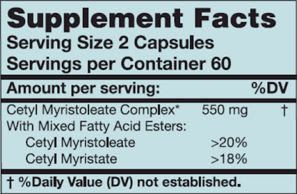 Cetyl Myristoleate 550 mg