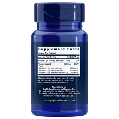 Super K - Vitamin K supplement with K1 and two forms of K2